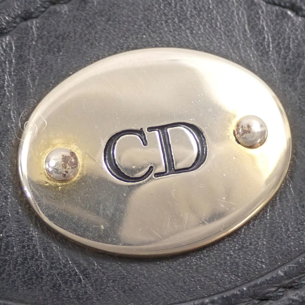 Christian Dior Shoulder Bag Women's Black Leather - Picture 6 of 9